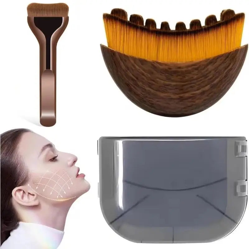 Cepillo de Drenaje Linfático Facial y Corporal – Set 2 en 1