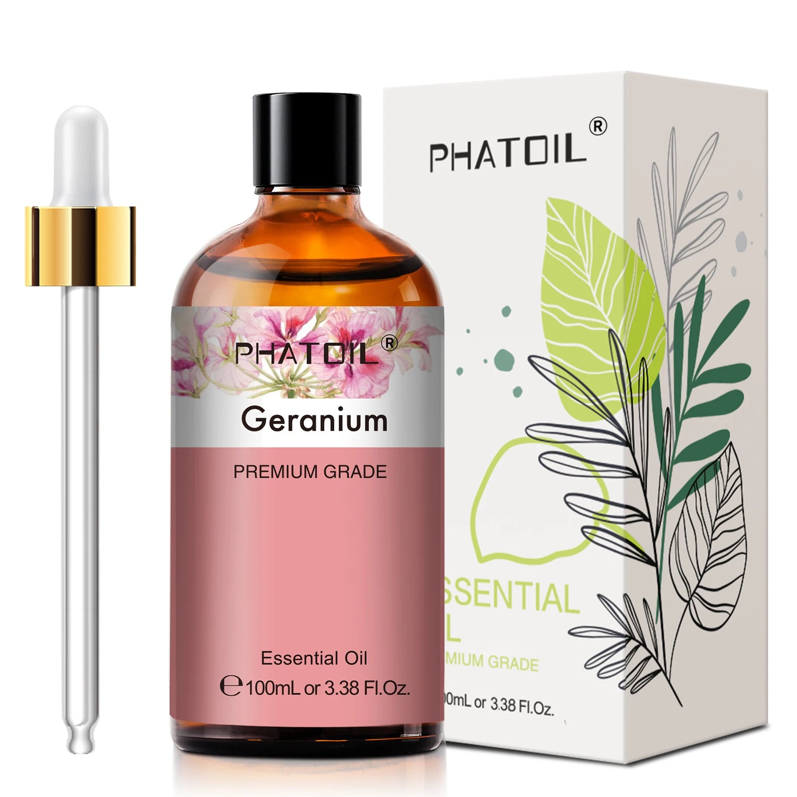 PHATOIL 100ml Plant Aromatherapy Essential Oil For Diffuser,Candle Making-Bergamot Citronella Lavender Lemon Eucalyptus Oils