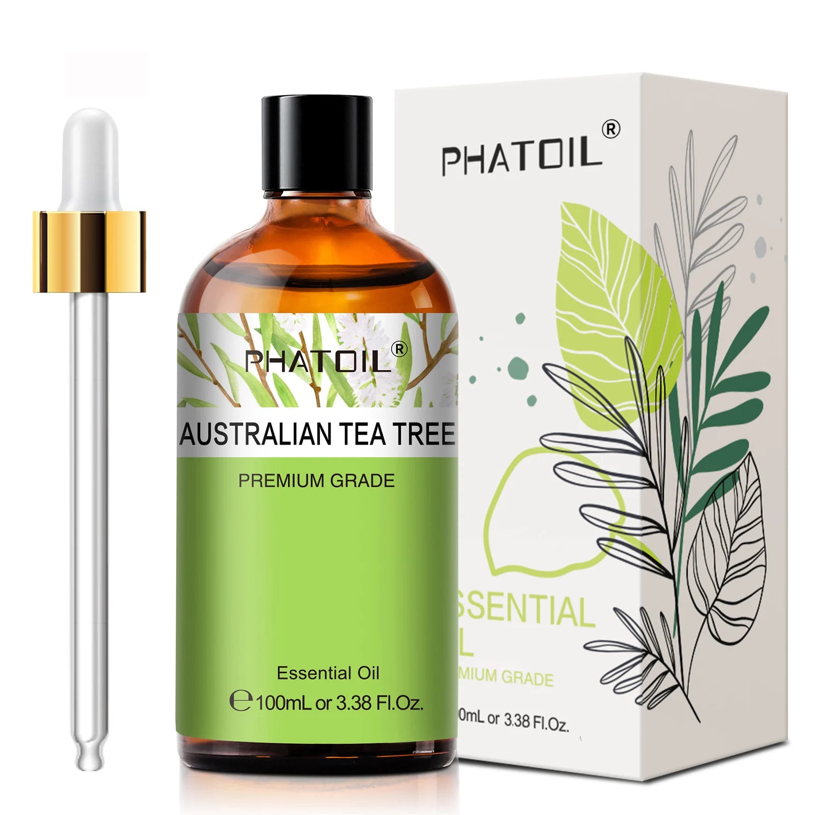 PHATOIL 100ml Plant Aromatherapy Essential Oil For Diffuser,Candle Making-Bergamot Citronella Lavender Lemon Eucalyptus Oils