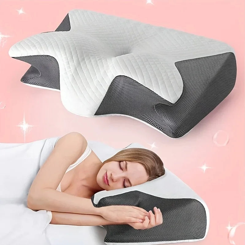 Almohada Ergonómica Cervical 2 en 1 — Soporte para Cuello, Hombros y Espalda 😴