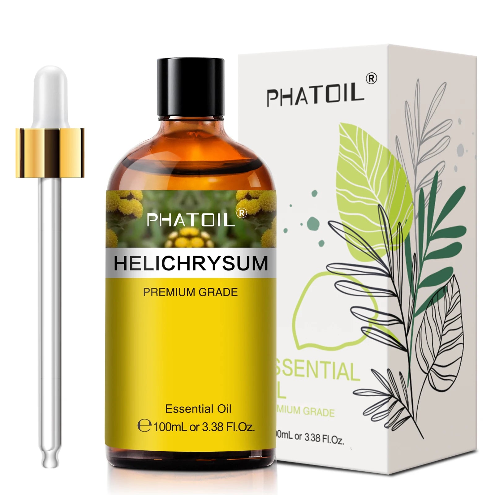 PHATOIL 100ml Plant Aromatherapy Essential Oil For Diffuser,Candle Making-Bergamot Citronella Lavender Lemon Eucalyptus Oils
