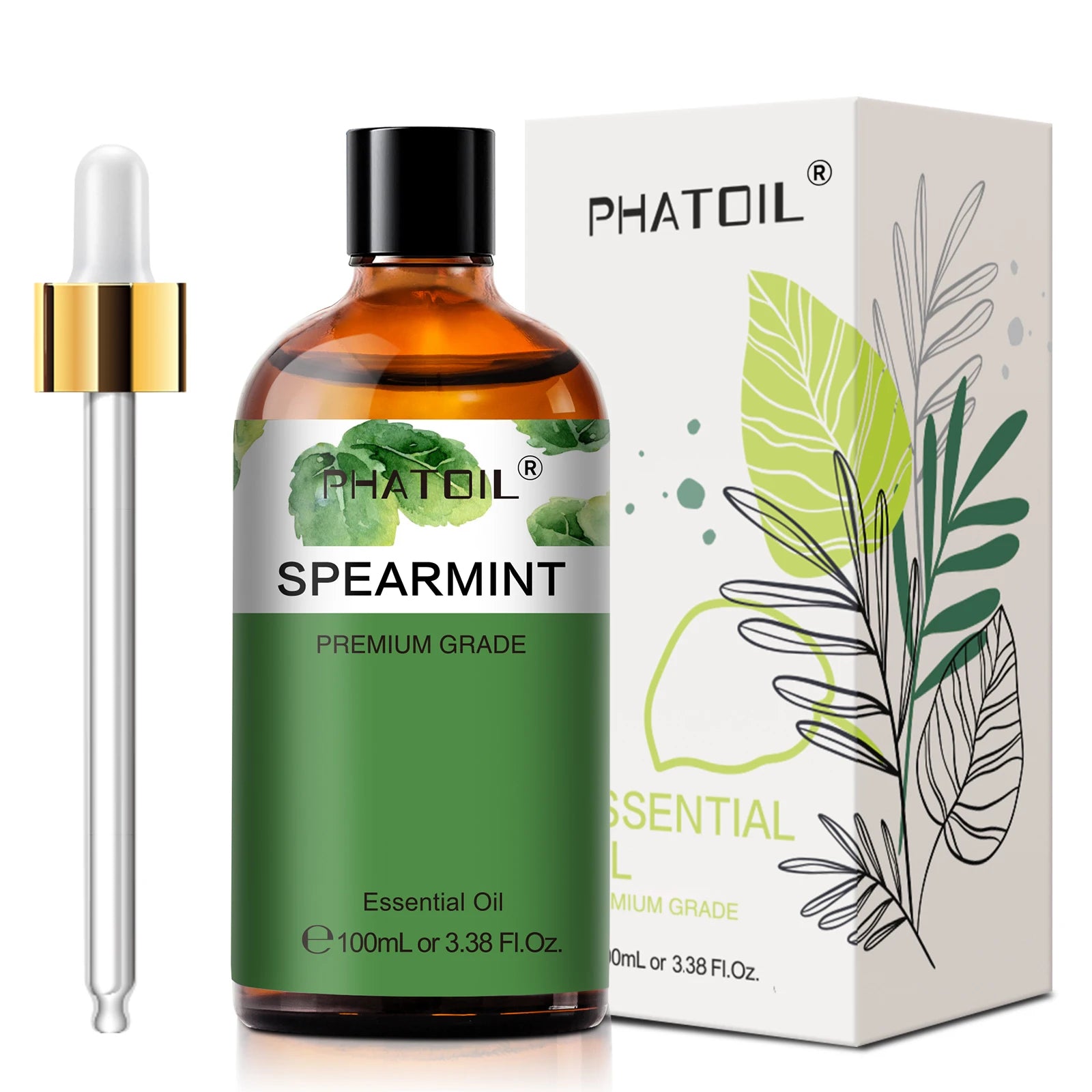 PHATOIL 100ml Plant Aromatherapy Essential Oil For Diffuser,Candle Making-Bergamot Citronella Lavender Lemon Eucalyptus Oils