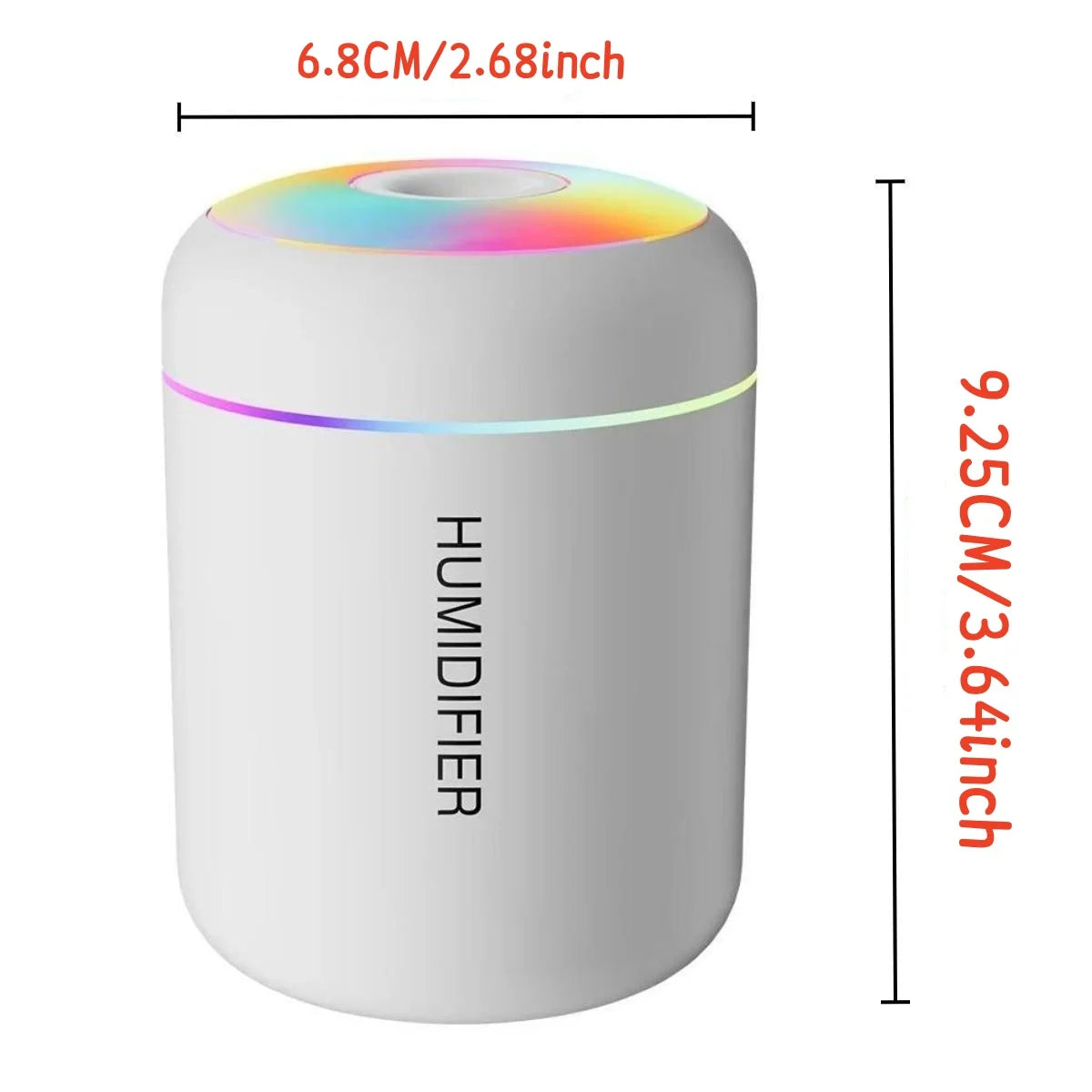 Humidificador Mini USB 180ml – Difusor de Aceites Esenciales y Aromaterapia para Auto, Hogar y Oficina