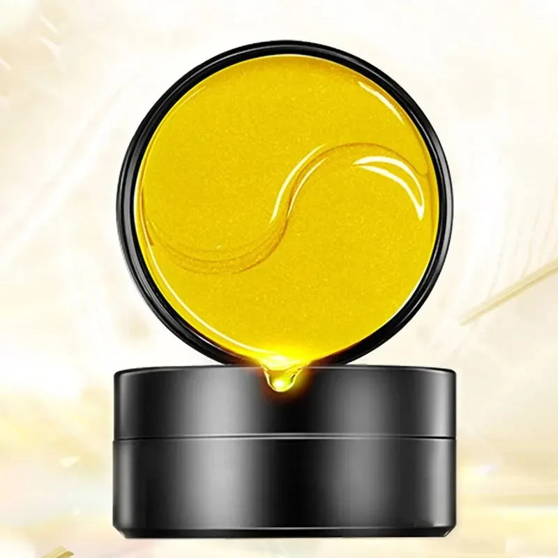 Mascarilla Hidratante Dorada para Ojos – Cristales de Colágeno 60 uds ✨