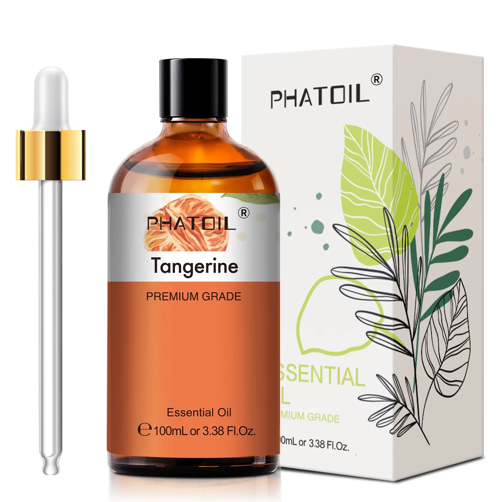 PHATOIL 100ml Plant Aromatherapy Essential Oil For Diffuser,Candle Making-Bergamot Citronella Lavender Lemon Eucalyptus Oils