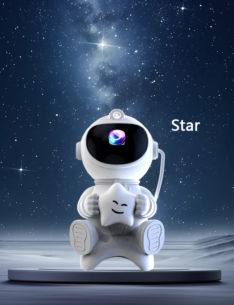 "Proyector de Estrellas Astronauta — 18 Modos de Luz, Parlante Bluetooth | Decoración Galaxy para Habitaciones de Niños"