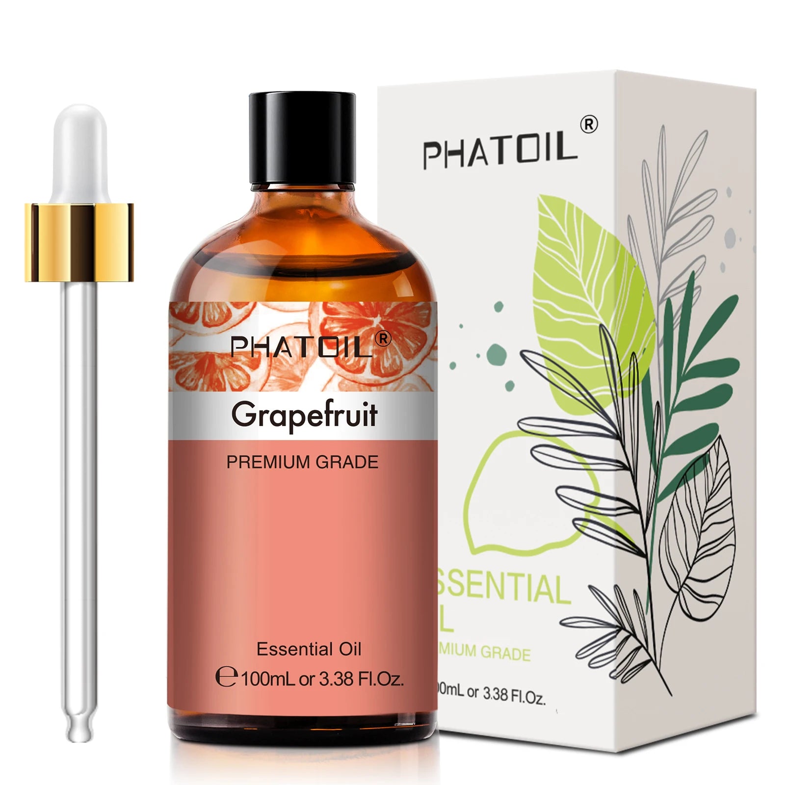 PHATOIL 100ml Plant Aromatherapy Essential Oil For Diffuser,Candle Making-Bergamot Citronella Lavender Lemon Eucalyptus Oils