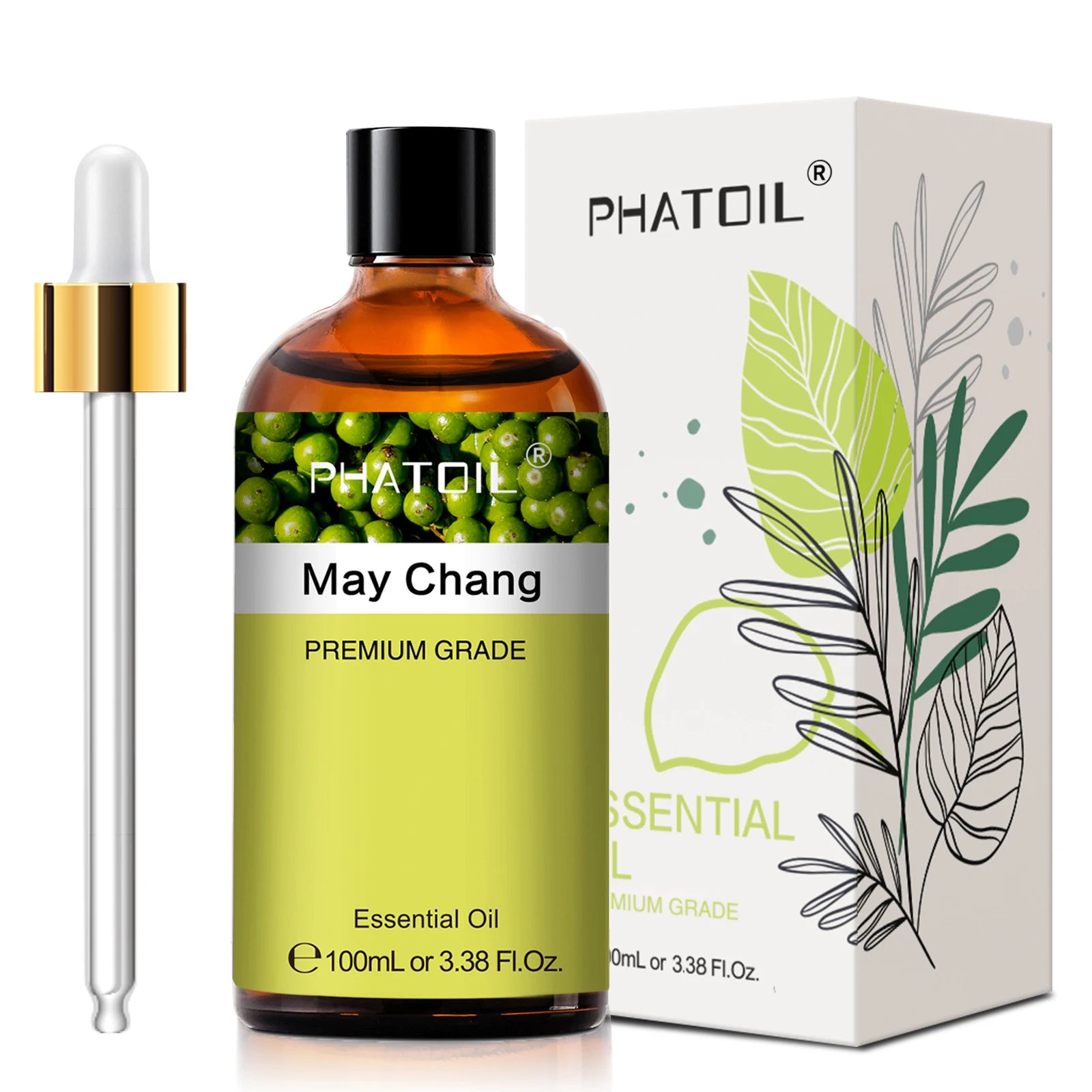 PHATOIL 100ml Plant Aromatherapy Essential Oil For Diffuser,Candle Making-Bergamot Citronella Lavender Lemon Eucalyptus Oils