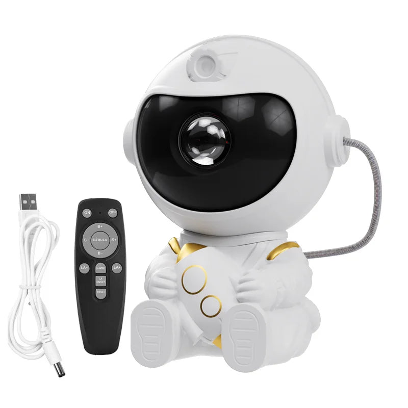 "Proyector de Estrellas Astronauta — 18 Modos de Luz, Parlante Bluetooth | Decoración Galaxy para Habitaciones de Niños"