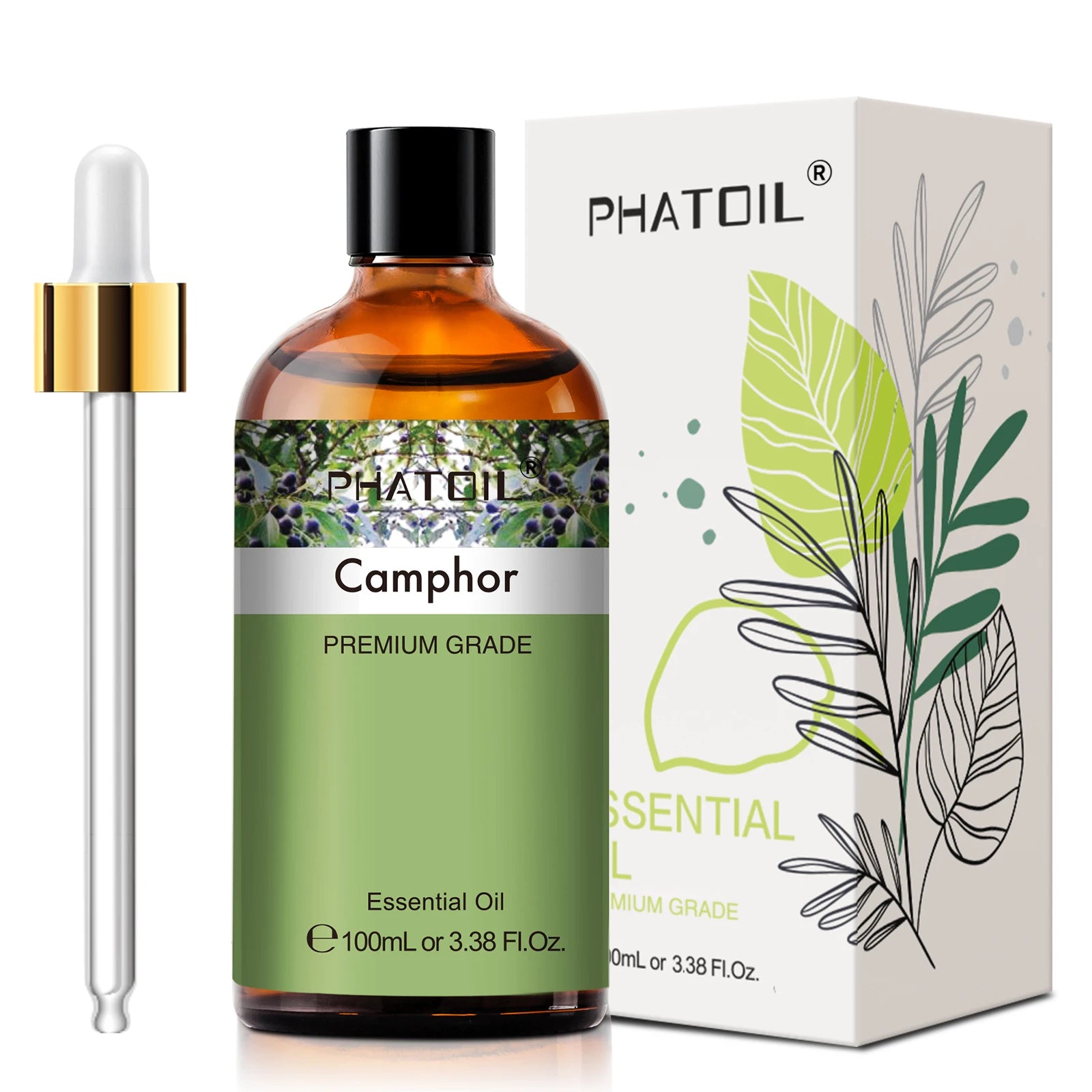 PHATOIL 100ml Plant Aromatherapy Essential Oil For Diffuser,Candle Making-Bergamot Citronella Lavender Lemon Eucalyptus Oils
