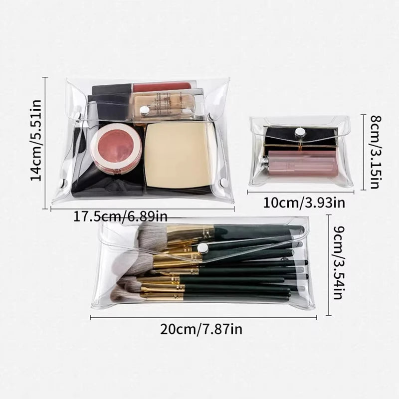 Bolsa de Cosméticos Transparente – Organizador Portátil de Maquillaje 💄