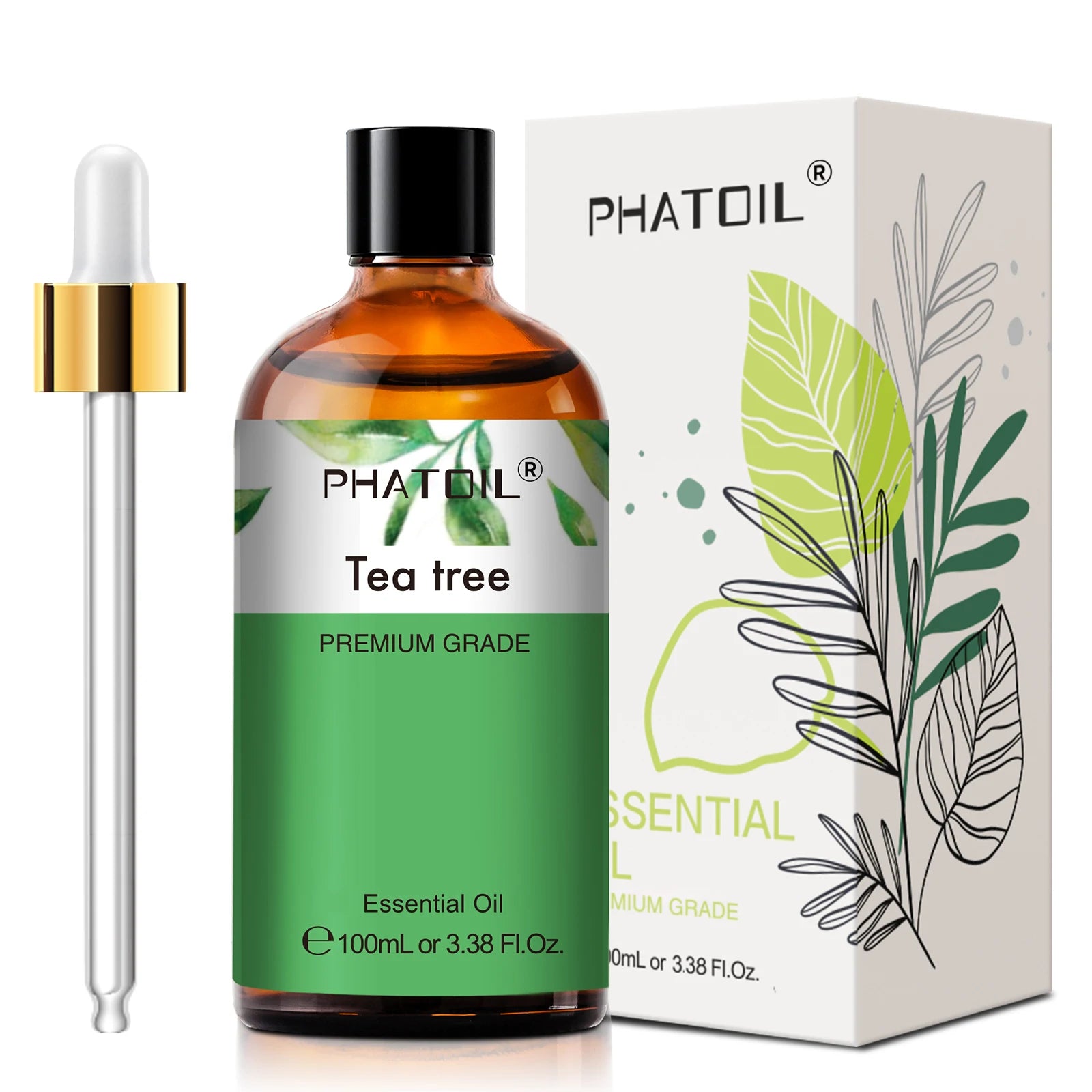 PHATOIL 100ml Plant Aromatherapy Essential Oil For Diffuser,Candle Making-Bergamot Citronella Lavender Lemon Eucalyptus Oils