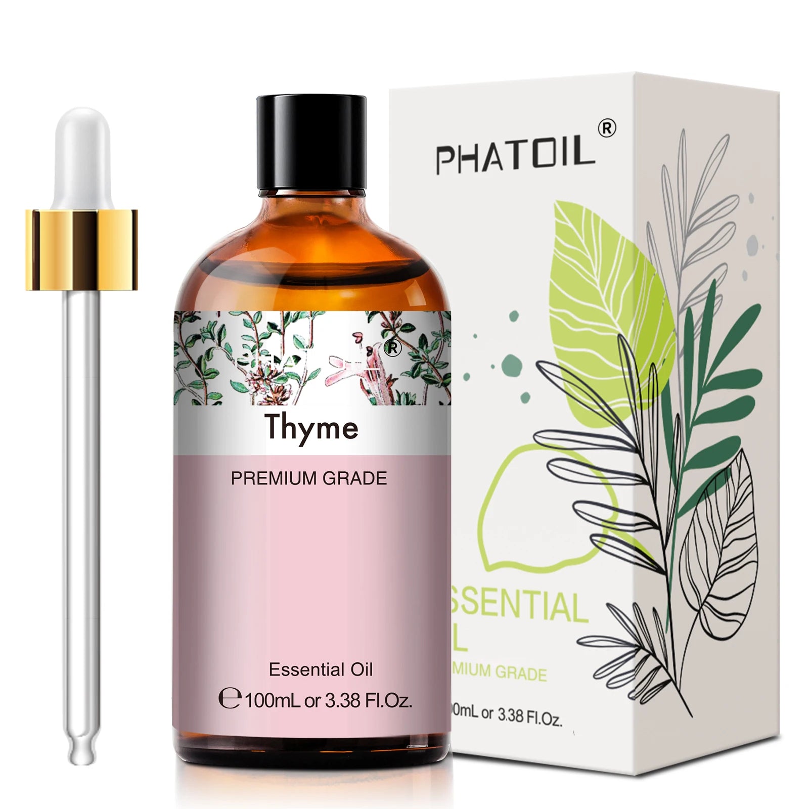 PHATOIL 100ml Plant Aromatherapy Essential Oil For Diffuser,Candle Making-Bergamot Citronella Lavender Lemon Eucalyptus Oils
