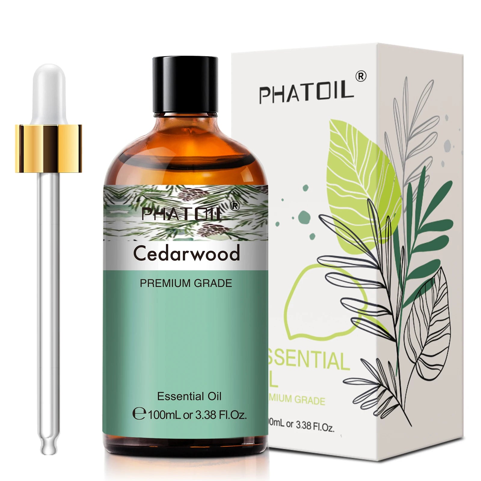 PHATOIL 100ml Plant Aromatherapy Essential Oil For Diffuser,Candle Making-Bergamot Citronella Lavender Lemon Eucalyptus Oils