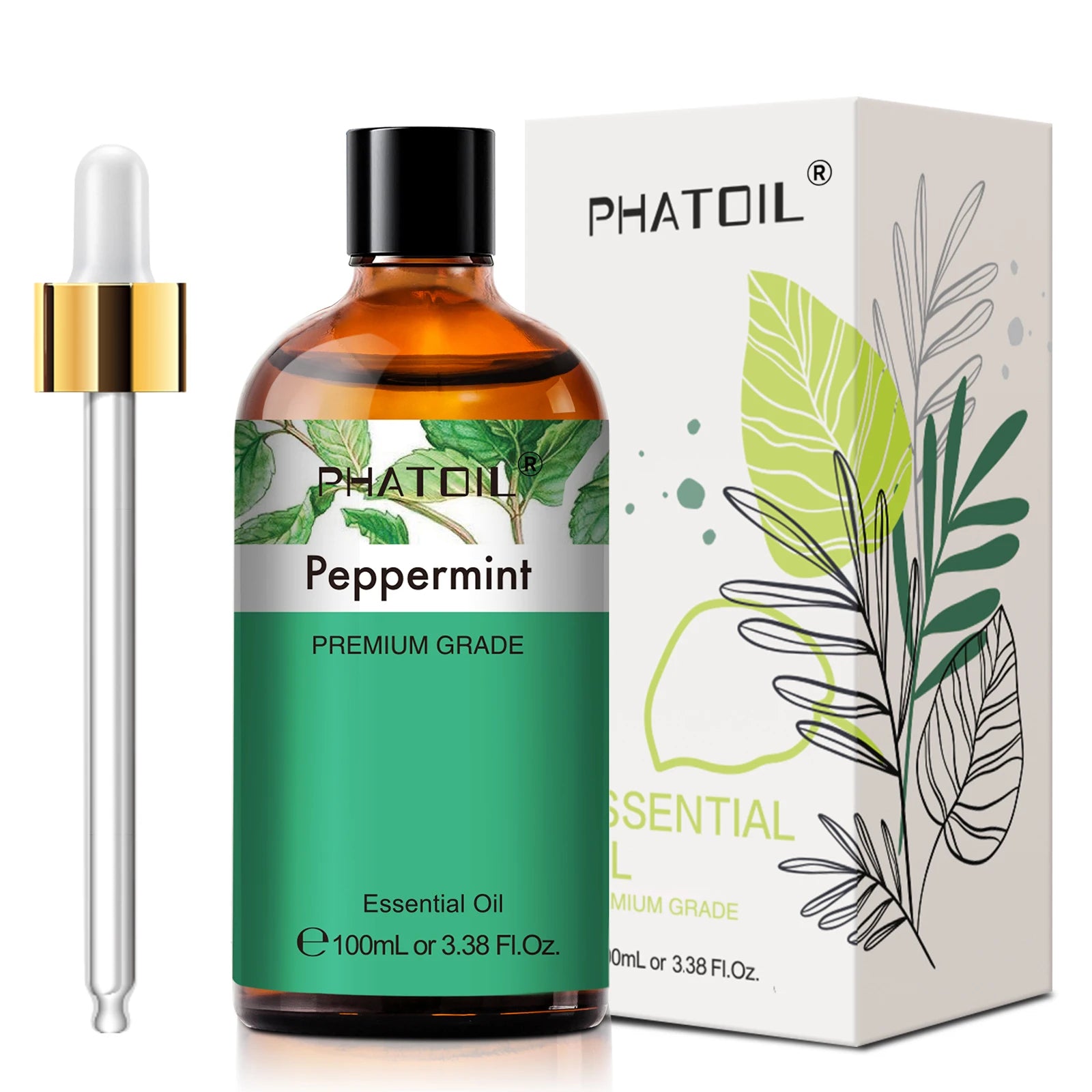 PHATOIL 100ml Plant Aromatherapy Essential Oil For Diffuser,Candle Making-Bergamot Citronella Lavender Lemon Eucalyptus Oils