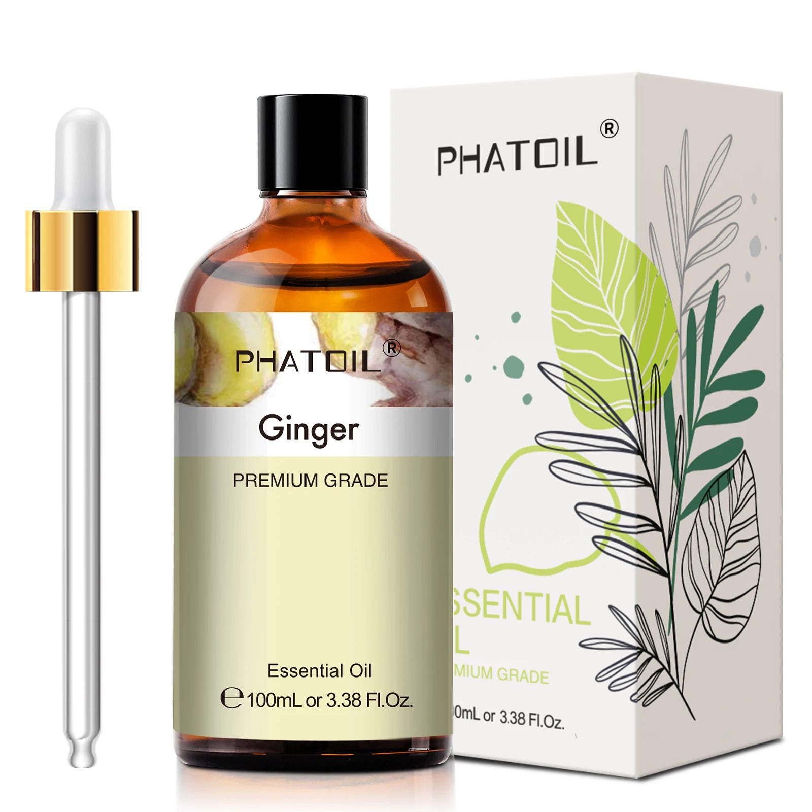 PHATOIL 100ml Plant Aromatherapy Essential Oil For Diffuser,Candle Making-Bergamot Citronella Lavender Lemon Eucalyptus Oils