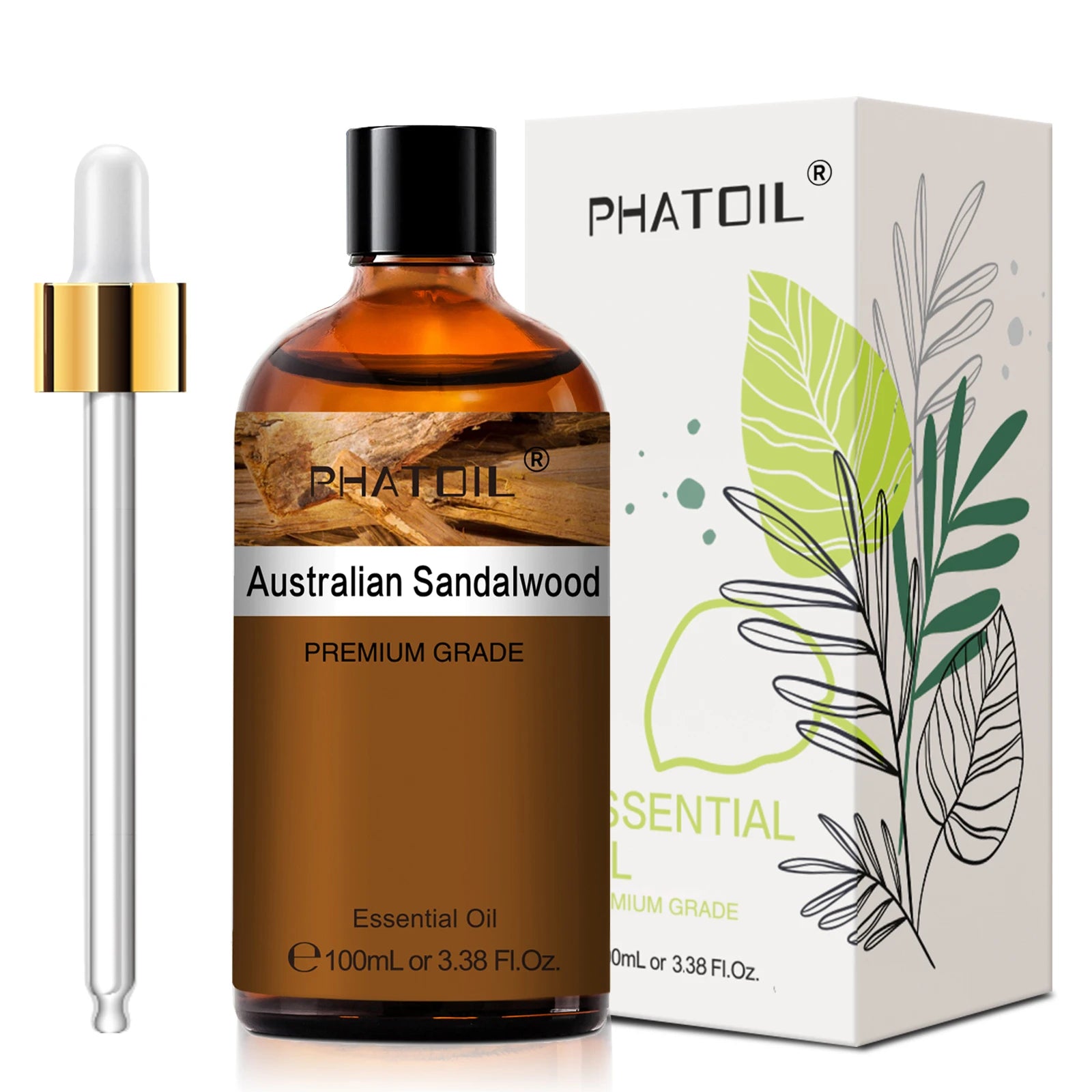 PHATOIL 100ml Plant Aromatherapy Essential Oil For Diffuser,Candle Making-Bergamot Citronella Lavender Lemon Eucalyptus Oils