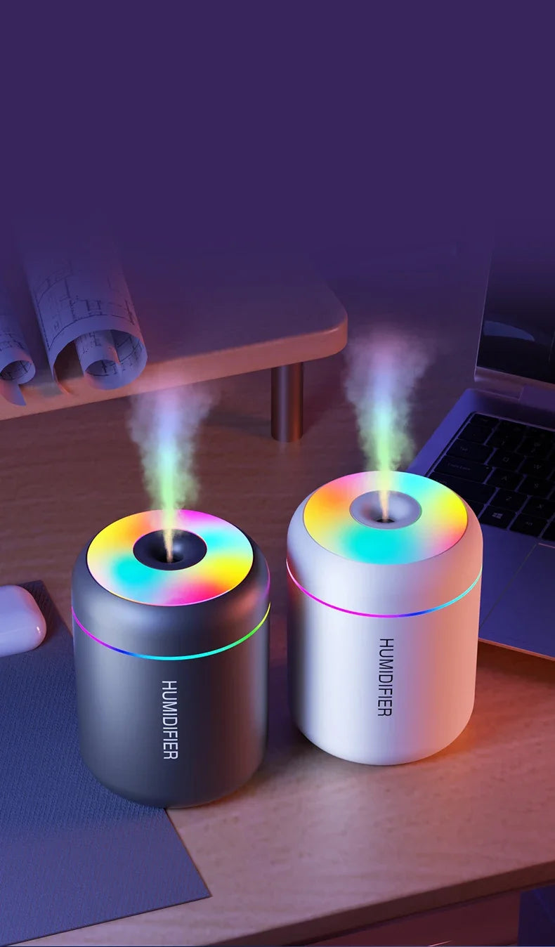 Humidificador Mini USB 180ml – Difusor de Aceites Esenciales y Aromaterapia para Auto, Hogar y Oficina