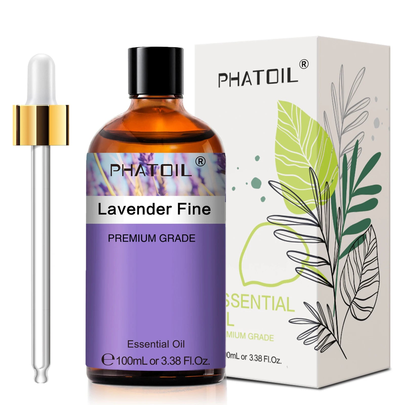 PHATOIL 100ml Plant Aromatherapy Essential Oil For Diffuser,Candle Making-Bergamot Citronella Lavender Lemon Eucalyptus Oils