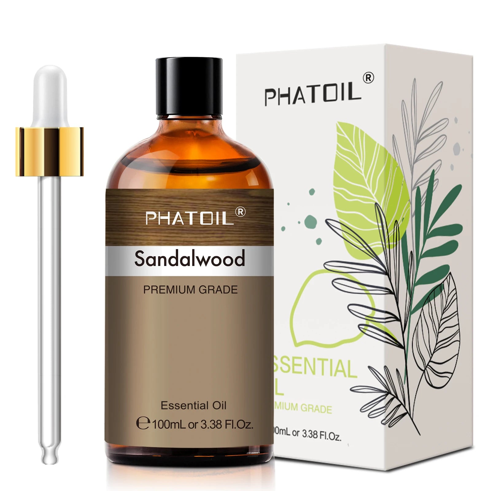 PHATOIL 100ml Plant Aromatherapy Essential Oil For Diffuser,Candle Making-Bergamot Citronella Lavender Lemon Eucalyptus Oils