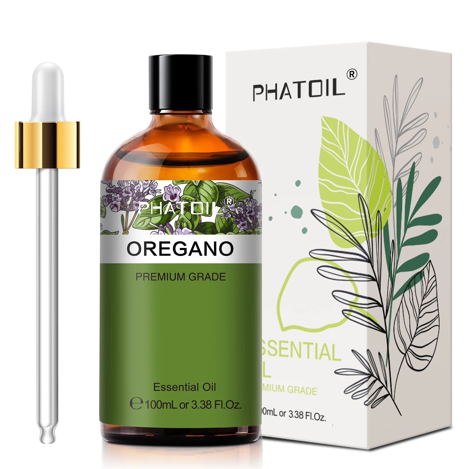 PHATOIL 100ml Plant Aromatherapy Essential Oil For Diffuser,Candle Making-Bergamot Citronella Lavender Lemon Eucalyptus Oils