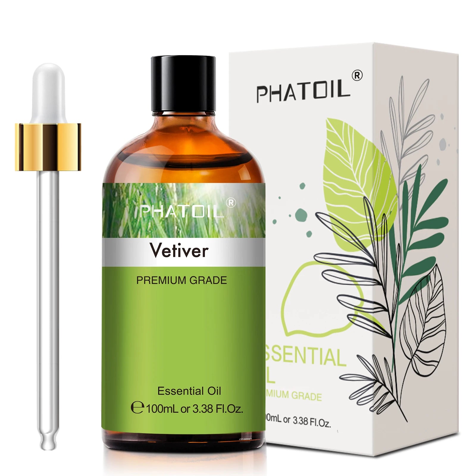 PHATOIL 100ml Plant Aromatherapy Essential Oil For Diffuser,Candle Making-Bergamot Citronella Lavender Lemon Eucalyptus Oils