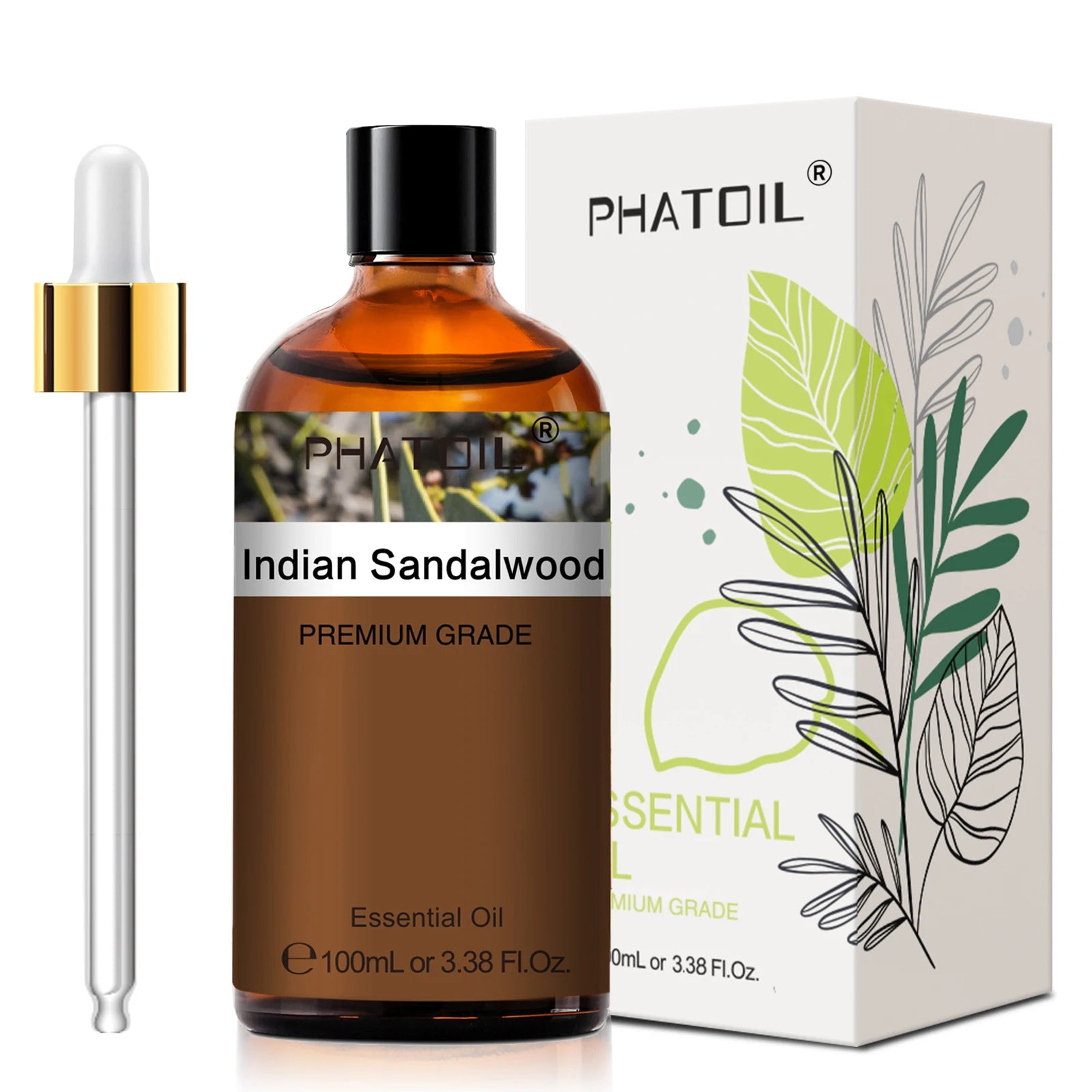 PHATOIL 100ml Plant Aromatherapy Essential Oil For Diffuser,Candle Making-Bergamot Citronella Lavender Lemon Eucalyptus Oils