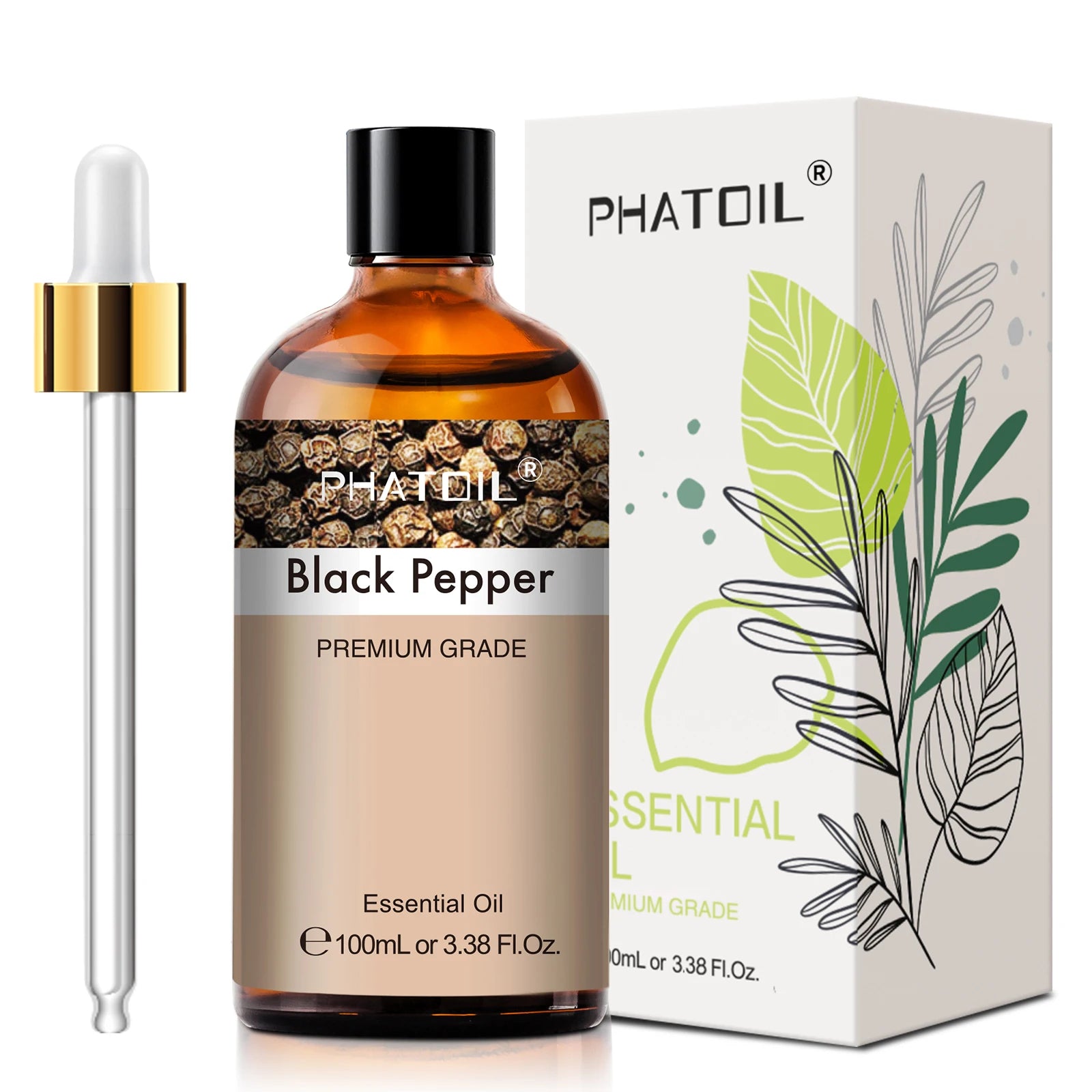 PHATOIL 100ml Plant Aromatherapy Essential Oil For Diffuser,Candle Making-Bergamot Citronella Lavender Lemon Eucalyptus Oils