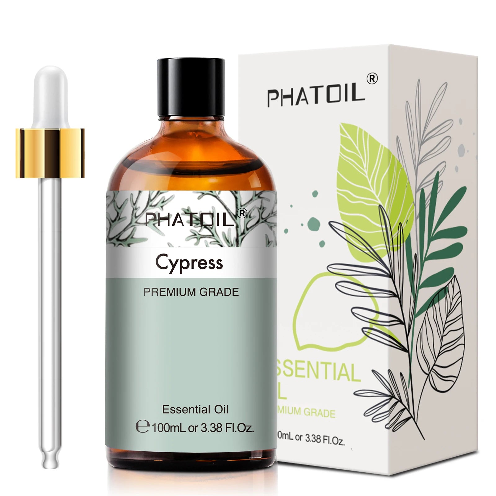 PHATOIL 100ml Plant Aromatherapy Essential Oil For Diffuser,Candle Making-Bergamot Citronella Lavender Lemon Eucalyptus Oils