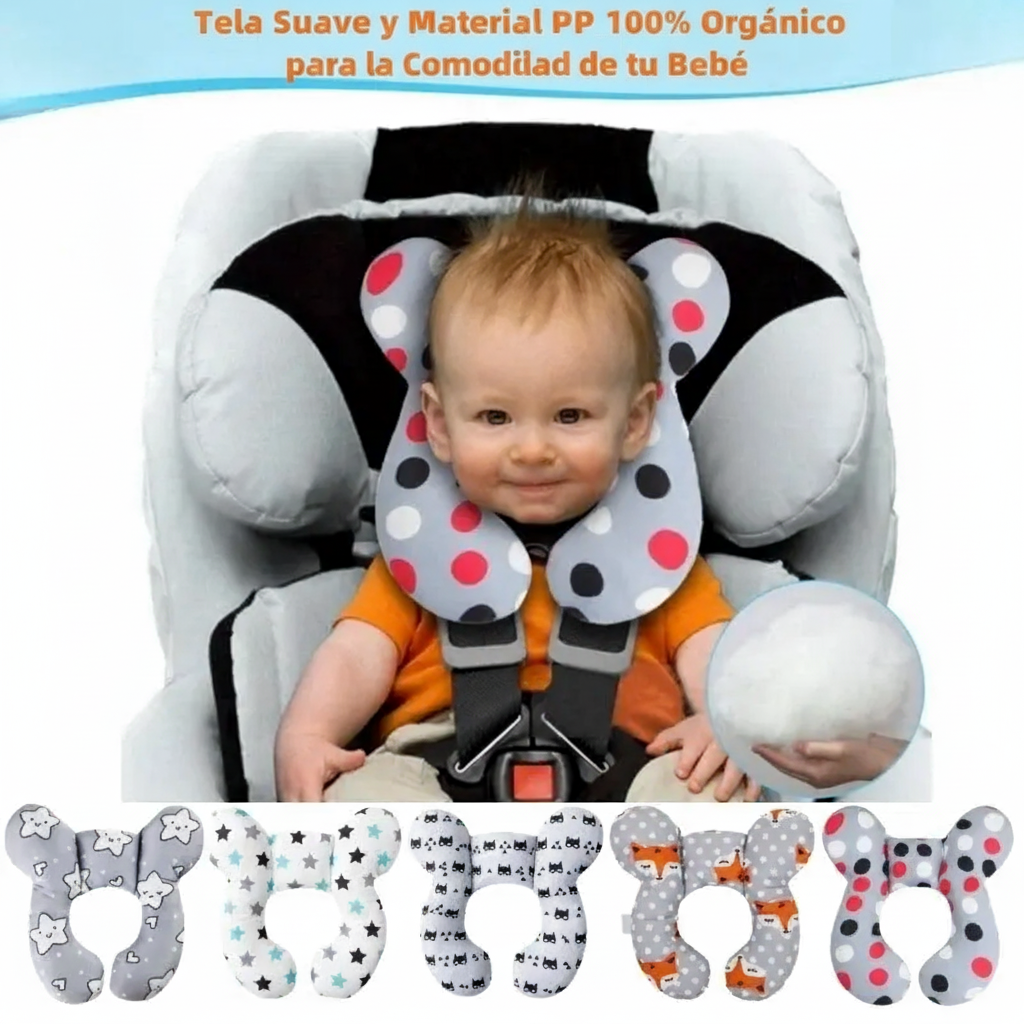Almohada Cervical para Bebé 🍼💜 – El Abrazo Perfecto en Cada Viaje, para Auto, Cochecito y Aventuras en Familia